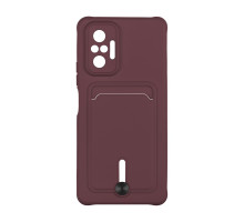 Чохол TPU Colorfull Pocket Card для Xiaomi Redmi Note 10 Pro / 10 Pro Max 4G Колір 42.Maroon 2020000357544