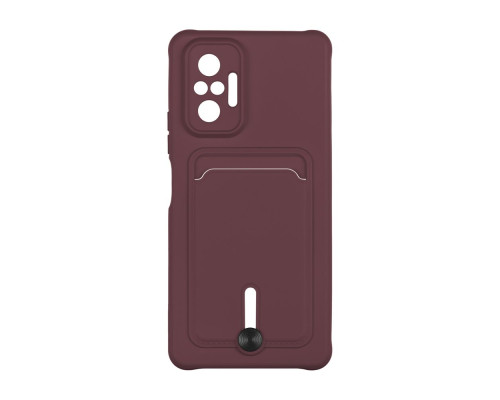 Чохол TPU Colorfull Pocket Card для Xiaomi Redmi Note 10 Pro / 10 Pro Max 4G Колір 42.Maroon 2020000357544