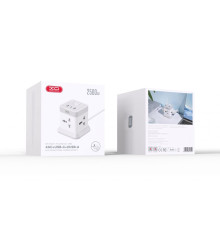 Мережевий Подовжувач XO WL20 20W Square Socket 4AC +USB-A+1USB-C PD/QC 2m М'ят.упак. Колір Бiлий