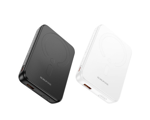 Універсальна Мобільна Батарея Power Bank Borofone BJ47 Quick PD20W magnetic wireless fast charging 10000mAh Колір Бiлий 6941991109690