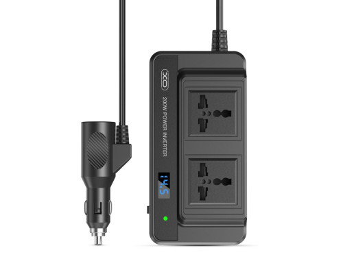 Автомобильный инвертор XO CZ011 200W М'ята упаковка Колір Чёрный 2020000390442 ma34457_3340970