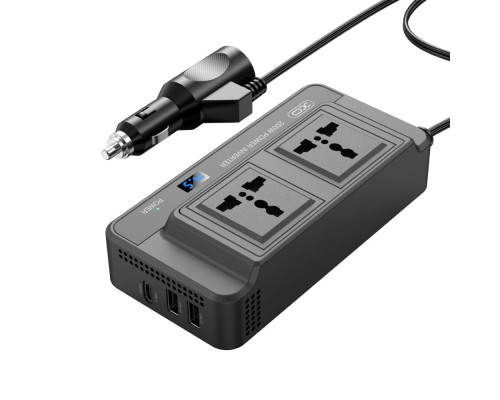 Автомобильный инвертор XO CZ011 200W М'ята упаковка Колір Чёрный 2020000390442 ma34457_3340970