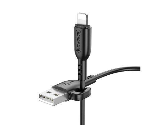 Кабель USB Borofone BX91 Lightning 2.4A Колір Чорний 6974443389883