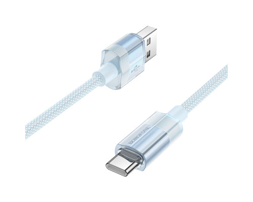 Кабель USB Borofone BU44 Sincero Type-C 3A 1.2m Колір Сiрий 6941991109577