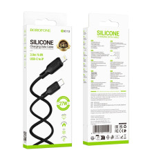 Кабель USB Borofone BX113 Silicone Type-C to Lightning PD27W 3m Колір Чорний 6941991115523 ma35551_3346713
