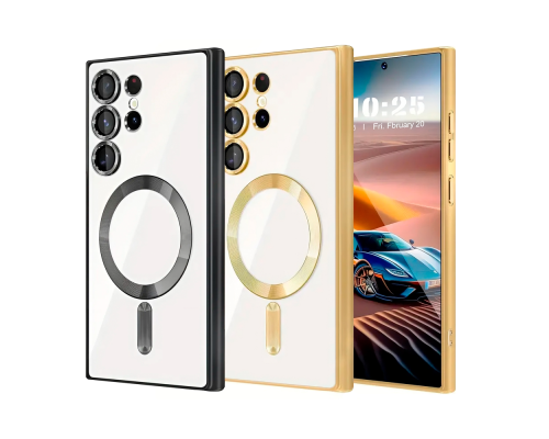 Чoхол TPU Metallic Full Camera with Magsafe для Samsung Galaxy S25 Ultra 5G (S938) Колір Rose Gold 2020000463832 ma36478_3608386