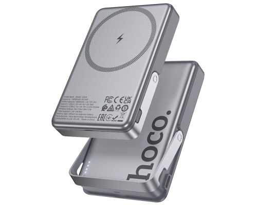 Універсальна Мобільна Батарея Power Bank Hoco Q36A Sunlight PD20W magnetic suction+holder 10000mAh Колір Титаніум 6942007644907 ma36609_3608649