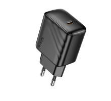 Мережевий Зарядний Пристрій Hoco CS24A 1USB-C PD/QC 25W Колір Чорний 6942007639750