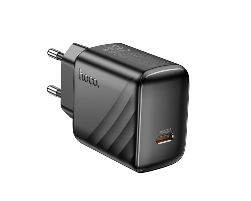 Мережевий Зарядний Пристрій Hoco CS24A 1USB-C PD/QC 25W Колір Чорний 6942007639750