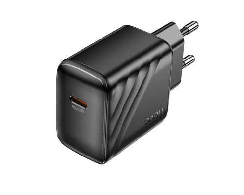 Мережевий Зарядний Пристрій Hoco CS24A 1USB-C PD/QC 25W Колір Чорний 6942007639750