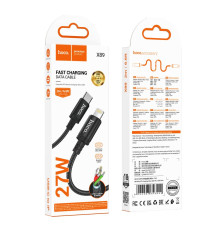 Кабель USB Hoco X89 Type-C to Lightning PD27W 2m Колір Чорний 6942007646444