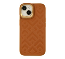 Чохол Kajsa Briquette Collection Rhombus для iPhone 15 Колір Brown 4894505170254