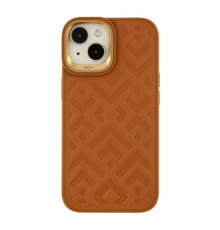 Чохол Kajsa Briquette Collection Rhombus для iPhone 15 Колір Brown 4894505170254