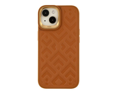 Чохол Kajsa Briquette Collection Rhombus для iPhone 15 Колір Brown 4894505170254