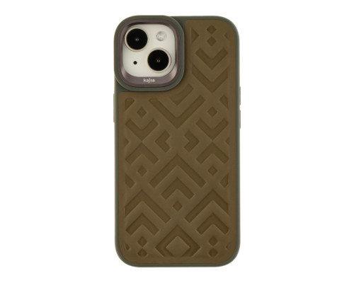 Чохол Kajsa Briquette Collection Rhombus для iPhone 15 Колір Brown 4894505170254