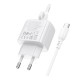 Мережевий Зарядний Пристрій Borofone BAS45A 1USB-C/1USB PD/QC 30W+Type-C to Lightning Колір Бiлий 6941991113888 ma35141_3345034
