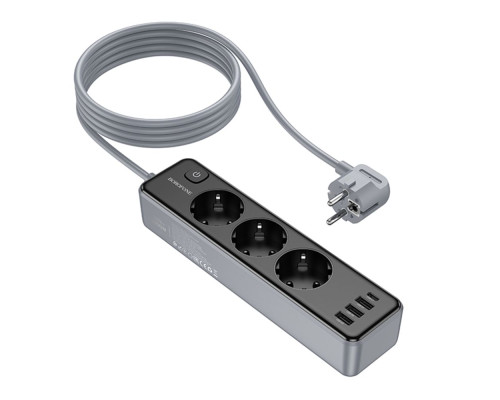 Мережевий Подовжувач Borofone BAC8 (1C3A)(EU)(L=2M) Колір Чорний 6941991116636 ma35772_3605170