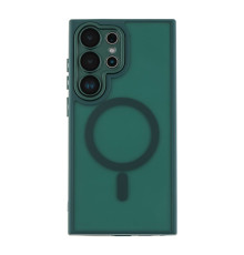 Чохол TPU+PC Magnetic Matte Camera Lens with Magsafe для Samsung S24 Ultra 5G (S928) Колір Dark Green 2020000437130