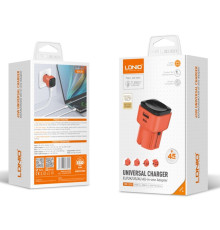Мережевий Зарядний Пристрій LDNIO Q2420 GAN 45W+Type-C to Type-C Колір Помаранчевий 6933138603024 ma37442_3611729