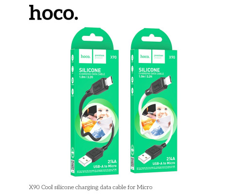 Кабель USB Hoco X90 Micro 2.4A Колір Білий 6931474788436 ma37462_3611918