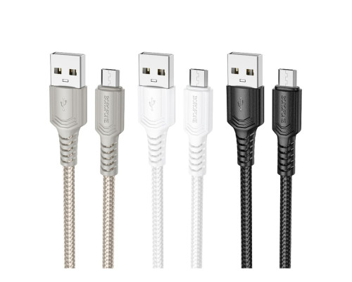 Кабель USB Borofone BX116 Micro 2.4A Колір Чорний 6941991119774 ma37162_3610590