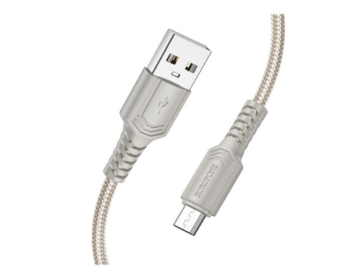 Кабель USB Borofone BX116 Micro 2.4A Колір Чорний 6941991119774 ma37162_3610590