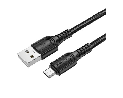 Кабель USB Borofone BX116 Micro 2.4A Колір Чорний 6941991119774 ma37162_3610590
