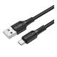 Кабель USB Borofone BX116 Micro 2.4A Колір Чорний 6941991119774 ma37162_3610590