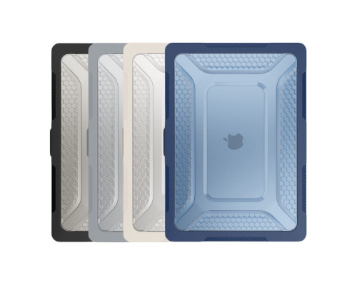 Накладка TPU+PC Hex Shield for MacBook Air 13" 2025/2024/2022 (M4 A3240/M2 A2681/M3 A3113) Колір Stone 2020000472933 ma36656_3608822