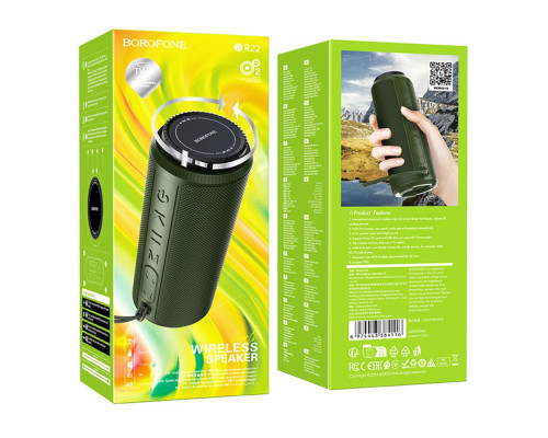 Колонка Borofone BR22 Колір Темно-Зелений 6974443384116