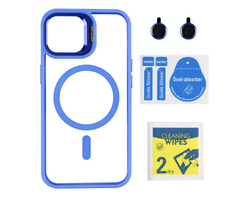 Чохол TPU+PC+Metal Stand Case with MagSafe and Camera Lenses для iPhone 16 Колір Black 2020000469131 ma36948_3609616