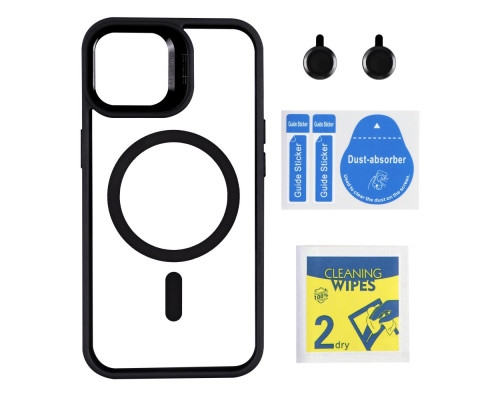 Чохол TPU+PC+Metal Stand Case with MagSafe and Camera Lenses для iPhone 16 Pro Max Колір Black 2020000468936 ma36952_3609640