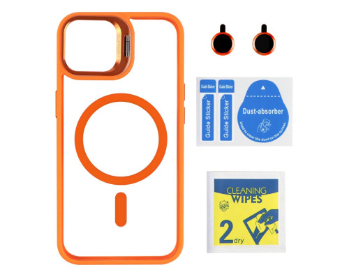 Чохол TPU+PC+Metal Stand Case with MagSafe and Camera Lenses для iPhone 16 Pro Колір Black 2020000469032 ma36950_3609628