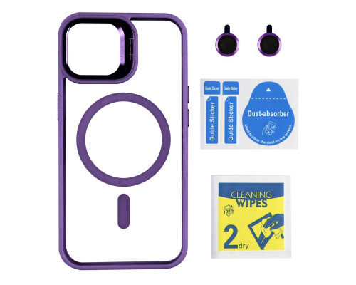 Чохол TPU+PC+Metal Stand Case with MagSafe and Camera Lenses для iPhone 16 Pro Колір Black 2020000469032 ma36950_3609628