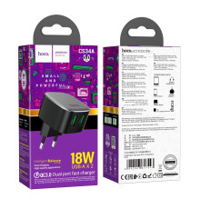 Мережевий Зарядний Пристрій Hoco CS34A 2USB QC 18W М'ята упаковка Колір Чорний 2020000492054 ma38768_3868169