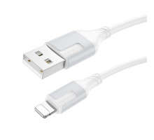 Кабель USB Borofone BX101 Creator Lightning 2.4A Колір Бiлий 6941991108242