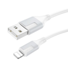 Кабель USB Borofone BX101 Creator Lightning 2.4A Колір Бiлий 6941991108242