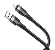 Кабель USB Borofone BU35 Lightning 1,2m Колір Чорний 6974443385281