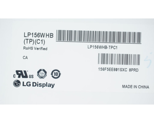 Матриця 15.6 LP156WHB-TPC1 (1366*768, 30pin(eDP), LED, SLIM(вертикальні вушки), матова, роз'єм праворуч знизу) для ноутбука (renew) NBB-62497