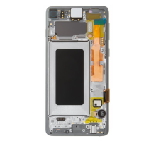 Дисплей Samsung G973 Galaxy S10 з сенсором та рамкою white (Original) PLS-00-00026526