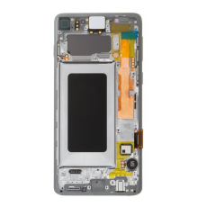 Дисплей Samsung G973 Galaxy S10 з сенсором та рамкою white (Original) PLS-00-00026526