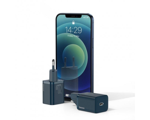 Зарядний пристрій Baseus Super Si 20W 3A 1USB-C blue PLS-00-00079882