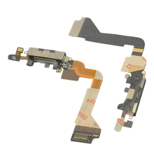 Шлейф iPhone 4 з роз'ємом зарядки black (Original Used) PLS-00-00005899