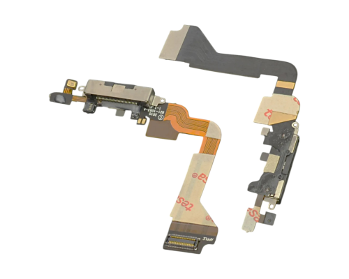 Шлейф iPhone 4 з роз'ємом зарядки black (Original Used) PLS-00-00005899