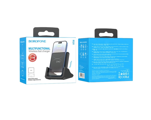Бездротовий зарядний пристрій Borofone BQ20 15W black PLS-00-00124464
