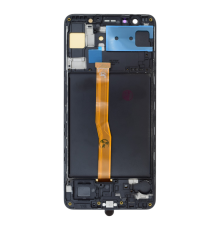 Дисплей Samsung A750 Galaxy A7 (2018) з сенсором та рамкою black (OLED) (Small size) PLS-00-00120735