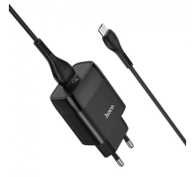 Зарядний пристрій Hoco C72Q 18W 3A 1USB-A з кабелем Micro USB black PLS-00-00059565