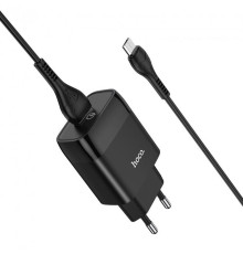 Зарядний пристрій Hoco C72Q 18W 3A 1USB-A з кабелем Micro USB black PLS-00-00059565