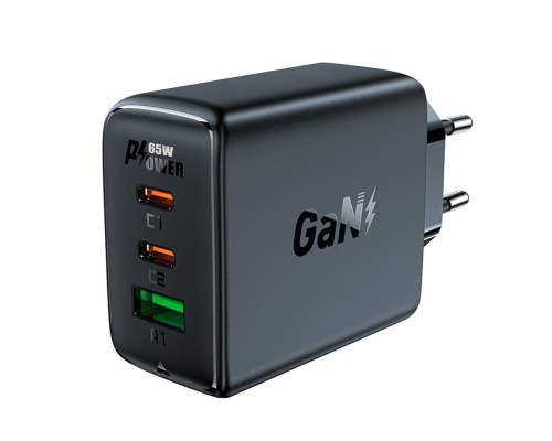 Зарядний пристрій Acefast A41 65W 3A USB-A+2USB-С black PLS-00-00124910