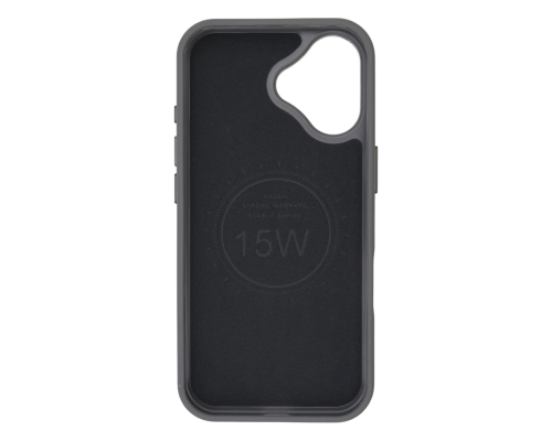Чохол шкіряний Rally with Magnetic для iPhone 16 gray white PLS-00-00164607